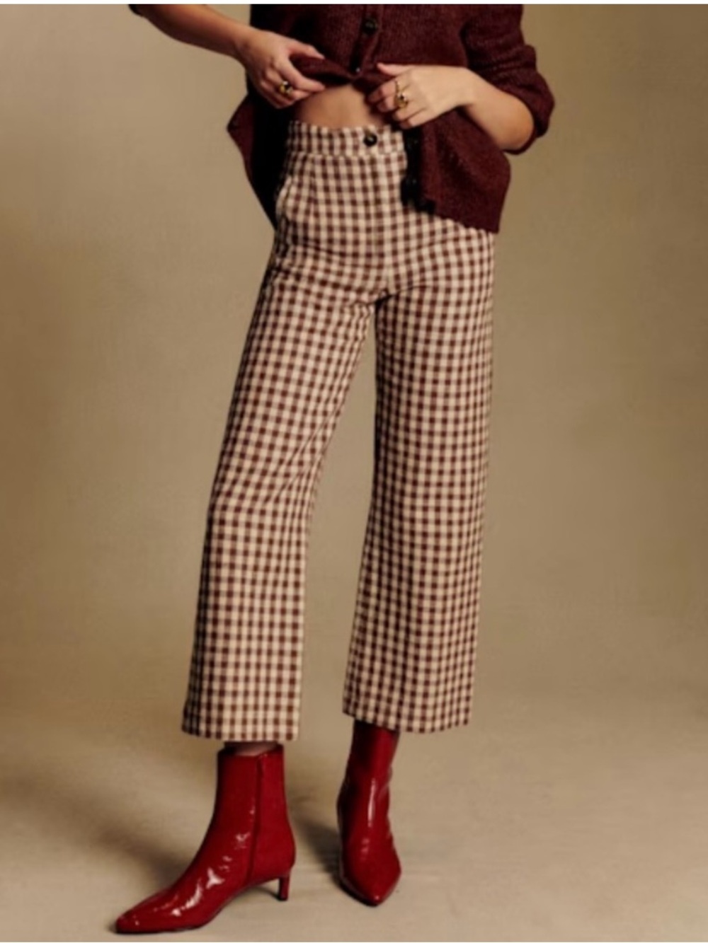 Sezane Gingham Martin Crop 38